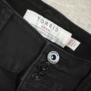 Torrid Black Denim Jeans with Button Details